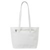 Florence 47 fehér női bőr válltáska, shopper táska 39 x 28 x 10.5 cm