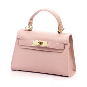   Luka 24-002 rózsaszín női bőr kézitáska, oldalpánttal 21 x 14 x 8 cm
