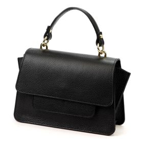 Luka 24-064 fekete női bőr kézitáska 27 x 17 x 10 cm