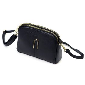   Luka 24-066 fekete női bőr válltáska, oldaltáska 22.5 x 16 x 7 cm