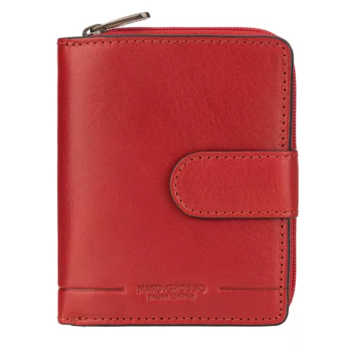 Mato Grosso 0820-40 RFID piros női bőr pénztárca 12.5 x 10.5 x 3 cm
