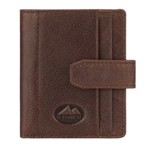 EL FORREST 713-22 RFID barna férfi bőr pénztárca és kártyatartó 8.5 x 9.5 x 2 cm