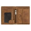 EL FORREST 728-08 RFID konyak férfi bőr pénztárca 9 x 11 x 2.5 cm