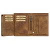 EL FORREST 859-08 RFID konyak férfi bőr pénztárca 10 x 12.8 x 2.8 cm
