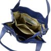 Gregorio 1725-2 navy női bőr kézitáska 39 x 38 x 14 cm