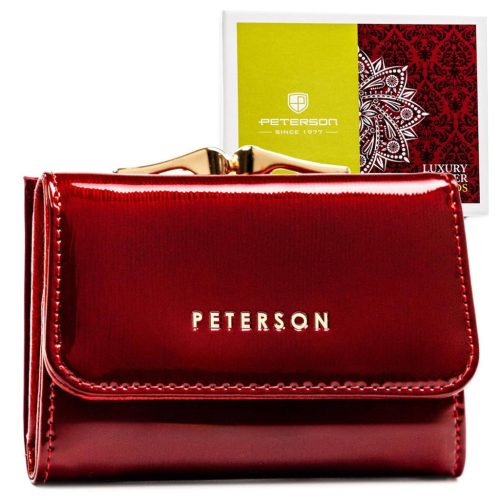 Peterson PTN-55287-SH piros női bőr pénztárca 9.5 x 7 x 2.5 cm 