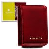Peterson PTN 5157-SH piros női bőr pénztárca 7.5 x 10 x 2.5 cm