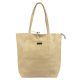MiaMore 01-014 Z bézs női bőr válltáska, shopper 40 x 38 x 13 cm