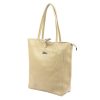 MiaMore 01-014 Z bézs női bőr válltáska, shopper 40 x 38 x 13 cm