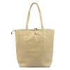 MiaMore 01-014 Z bézs női bőr válltáska, shopper 40 x 38 x 13 cm