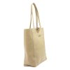 MiaMore 01-014 Z bézs női bőr válltáska, shopper 40 x 38 x 13 cm