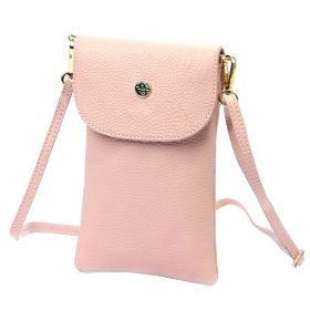   Gregorio 1747 rózsaszín női bőr válltáska, mobiltartó 14 x 21.5 x 5 cm