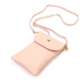   Gregorio 1747 rózsaszín női bőr válltáska, mobiltartó 14 x 21.5 x 5 cm