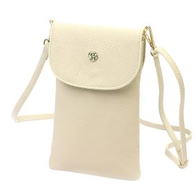   Gregorio 1747 bézs női bőr válltáska, mobiltartó 14 x 21.5 x 5 cm