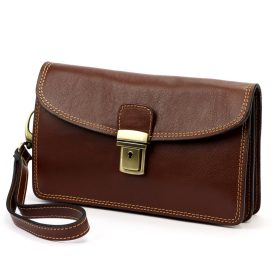   Gregorio Art.10 barna férfi bőr autós táska 24 x 15 x 6 cm