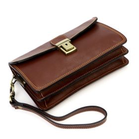   Gregorio Art.10 barna férfi bőr autós táska 24 x 15 x 6 cm