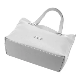   MiaMore 01-058 taupe női bőr válltáska, shopper 40 x 30 x 12 cm