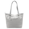 MiaMore 01-058 taupe női bőr válltáska, shopper 40 x 30 x 12 cm