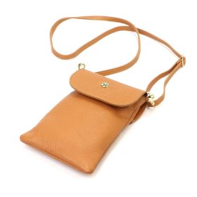   Gregorio 1747 narancs női bőr válltáska, mobiltartó 14 x 21.5 x 5 cm