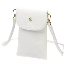   Gregorio 1747 fehér női bőr válltáska, mobiltartó 14 x 21.5 x 5 cm