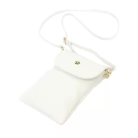   Gregorio 1747 fehér női bőr válltáska, mobiltartó 14 x 21.5 x 5 cm