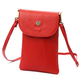   Gregorio 1747 piros női bőr válltáska, mobiltartó 14 x 21.5 x 5 cm