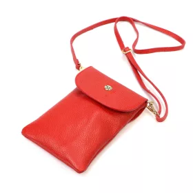   Gregorio 1747 piros női bőr válltáska, mobiltartó 14 x 21.5 x 5 cm