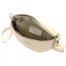   MiaMore 01-029 bézs női bőr övtáska, crossbody 23 x 13 x 6 cm