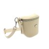 MiaMore 01-029 bézs női bőr övtáska, crossbody 23 x 13 x 6 cm 