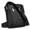 Peterson PTN 2505840-NDM fekete férfi bőr válltáska 21 x 16 x 6 cm
