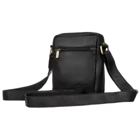   Peterson PTN 250586-NDM fekete férfi bőr oldaltáska 16 x 21 x 6 cm