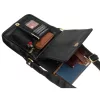 Peterson PTN 250586-NDM fekete férfi bőr oldaltáska 16 x 21 x 6 cm