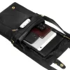 Peterson PTN 996-B-NDM fekete férfi bőr oldaltáska, crossbody 28 x 25 x 6 cm