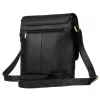 Peterson PTN 996-B-NDM fekete férfi bőr oldaltáska, crossbody 28 x 25 x 6 cm