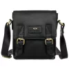 Peterson PTN 996-S-NDM fekete férfi bőr oldaltáska, crossbody 20 x 18.5 x 5.5 cm