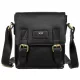 Peterson PTN 996-S-NDM fekete férfi bőr oldaltáska, crossbody 20 x 18.5 x 5.5 cm
