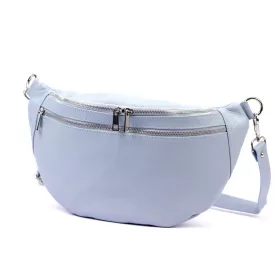   Luka 24-017 világoskék  női bőr övtáska, crossbody 37 x 22 x 11 cm