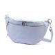 Luka 24-017 világoskék  női bőr övtáska, crossbody 37 x 22 x 11 cm 