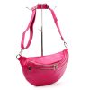Luka 24-017 magenta női bőr övtáska, crossbody 37 x 22 x 11 cm 