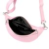 Luka 24-017 rózsaszín női bőr övtáska, crossbody 37 x 22 x 11 cm 