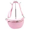 Luka 24-017 rózsaszín női bőr övtáska, crossbody 37 x 22 x 11 cm 