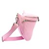 Luka 24-017 rózsaszín női bőr övtáska, crossbody 37 x 22 x 11 cm 