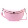 Luka 24-017 rózsaszín női bőr övtáska, crossbody 37 x 22 x 11 cm 