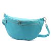 Luka 24-017 türkiz női bőr övtáska, crossbody 37 x 22 x 11 cm 