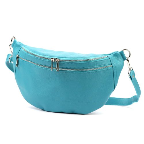 Luka 24-017 türkiz női bőr övtáska, crossbody 37 x 22 x 11 cm 