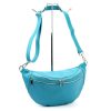 Luka 24-017 türkiz női bőr övtáska, crossbody 37 x 22 x 11 cm 