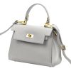 Luka 19-17 MN DOLLARO szürke női bőr kézitáska 23 x 19 x 12.5 cm