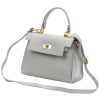 Luka 19-17 MN DOLLARO szürke női bőr kézitáska 23 x 19 x 12.5 cm