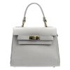 Luka 19-17 MN DOLLARO szürke női bőr kézitáska 23 x 19 x 12.5 cm