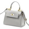 Luka 19-17 MN DOLLARO szürke női bőr kézitáska 23 x 19 x 12.5 cm